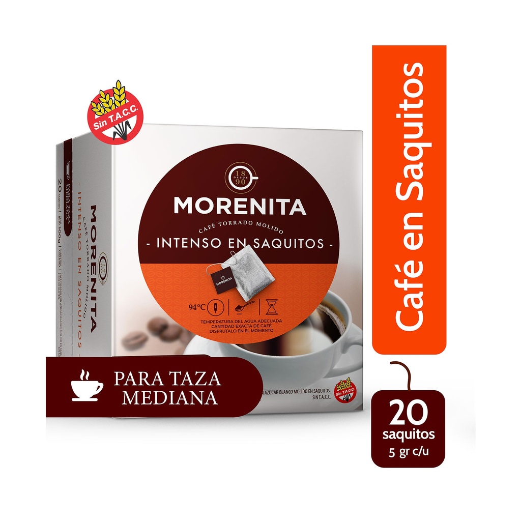 CAFE EN SAQUITOS LA MORENITA 20und