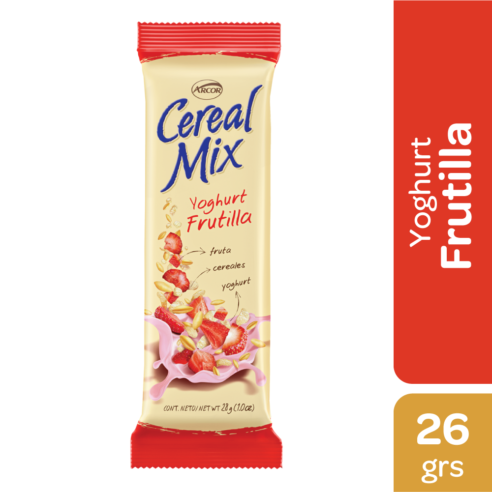 BARRA DE CEREAL YOGUR FRUTILLA CEREAL MIX 2x26g