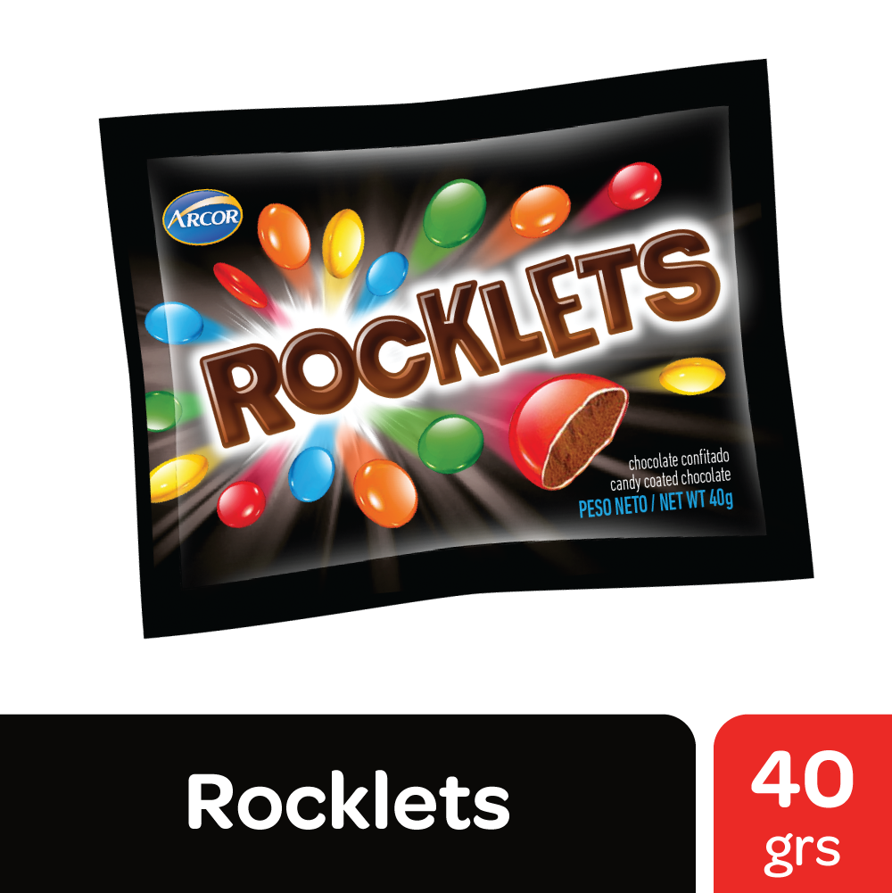 CONFITES DE CHOCOLATE ROCKLETS 40g