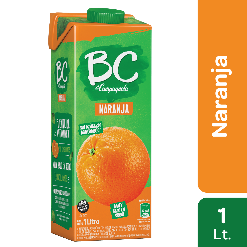 JUGO DE NARANJA  S/AZUCAR BC 1000ml