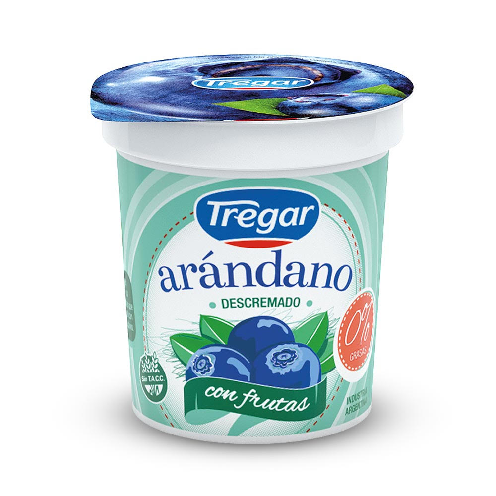 YOGUR DESCREMADO C/FRUTAS ARANDANOS TREGAR 160g