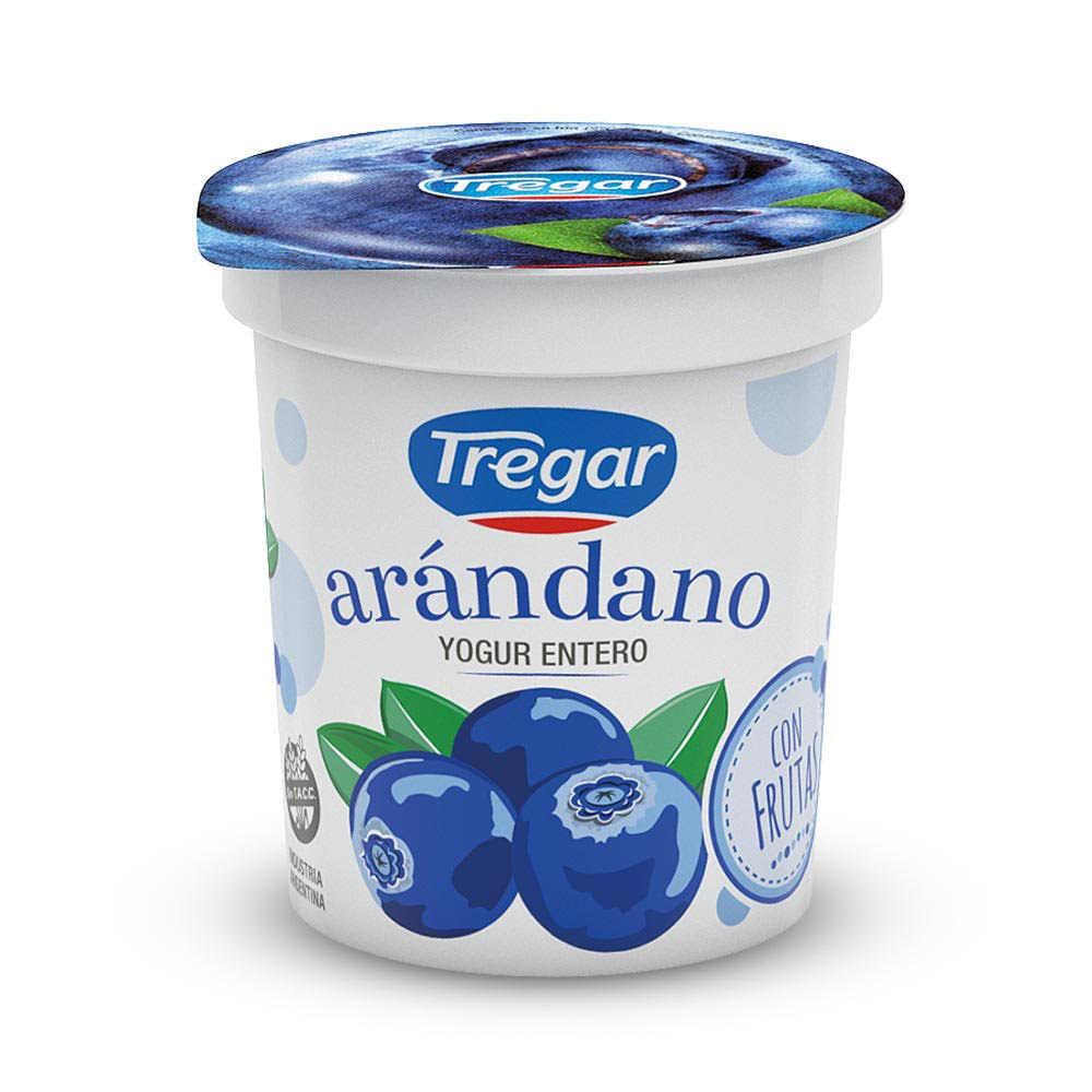 YOGUR ENTERO C/FRUTAS ARANDANOS TREGAR 160g