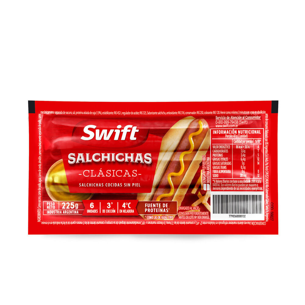 SALCHICHAS SWIFT 225g