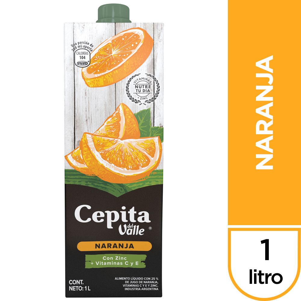 JUGO DE NARANJA CEPITA DEL VALLE 1000ml