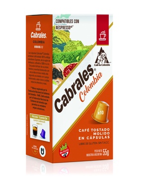 CAFÉ MOLIDO CAPSULAS P/NESPRESSO COLOMBIA CABRALES 55g