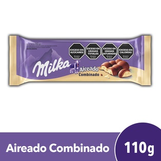 TABLETA DE CHOCOLATE COMBINADO AIREADO MILKA 110g