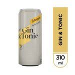 APERITIVO C/ALCOHOL GIN TONIC SCHWEPPES LATA 310ml