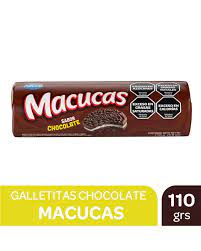 GALLETITAS CHOCOLATE RELLENAS S/VAINILLA MACUCAS 110g